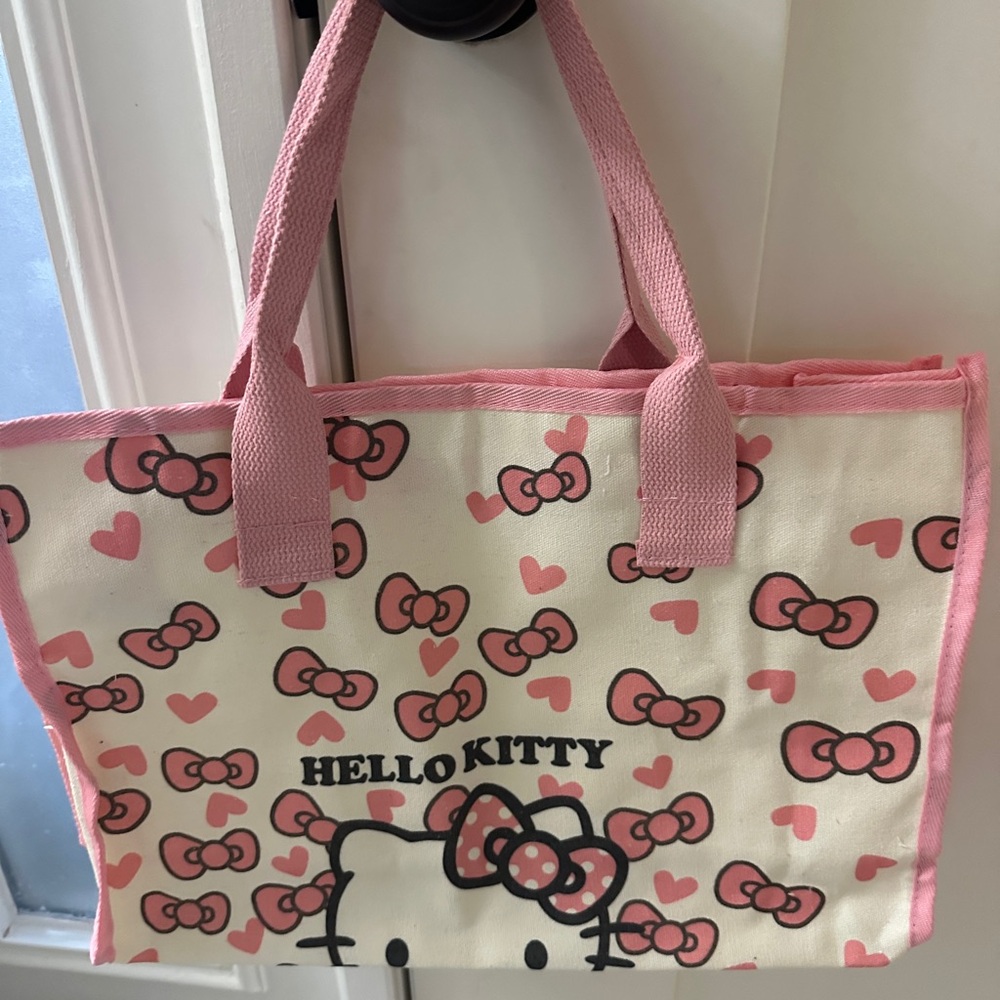 Hello Kitty Pink and White Tote Bag,like new!